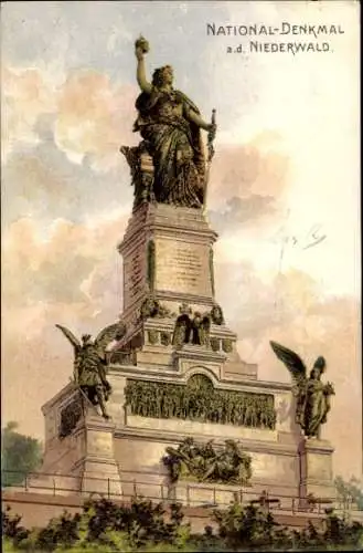 Ak Rüdesheim am Rhein, Niederwald Nationaldenkmal