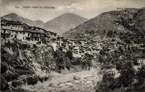 Ak Saint Martin Vésubie Alpes Maritimes, Panorama