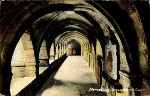 Ak Merseburg an der Saale, Kreuzgang im Dom