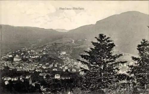 Ak Baden Baden am Schwarzwald, Panorama