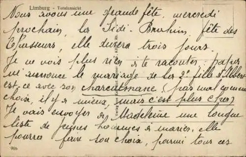 Ak Limburg an der Lahn, Totalansicht, Dom