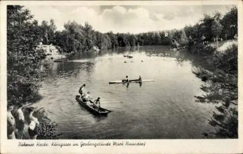 Ak Kemberg in der Dübener Heide, Mark Naundorf, Königssee, Boote