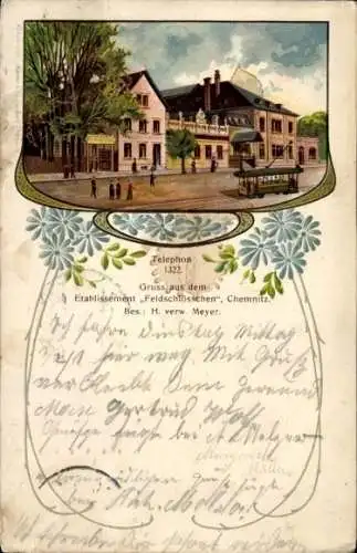 Litho Chemnitz in Sachsen, Etablissement Feldschlößchen