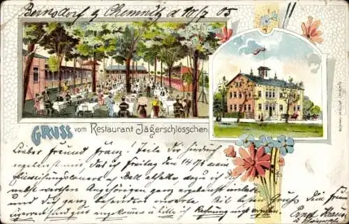 Litho Siegmar Chemnitz in Sachsen, Restaurant Jägerschlößchen