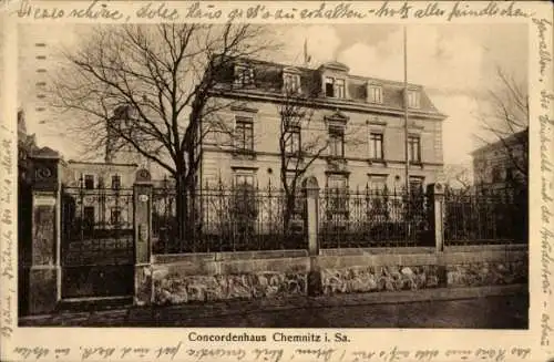 Ak Chemnitz in Sachsen, Concordenhaus