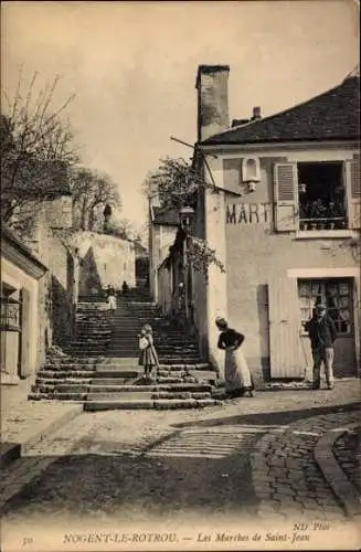 Ak Nogent le Rotrou Eure et Loir, Marches de Saint Jean