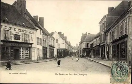 Ak Brou Eure et Loir, Rue des Changes