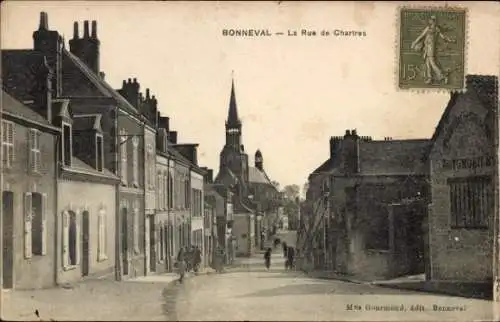 Ak Bonneval Eure et Loir, Rue de Chartres