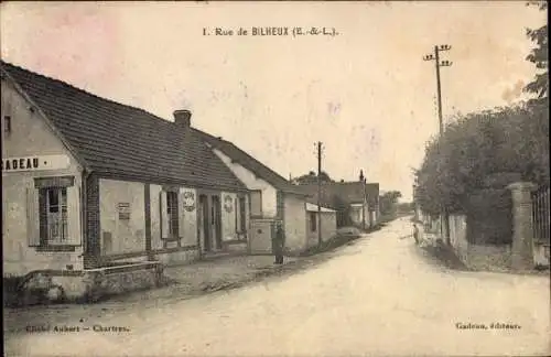 Ak Chartres Eure et Loir, Rue de Bilheux, Gebäude, Straße, Cliché Aubert