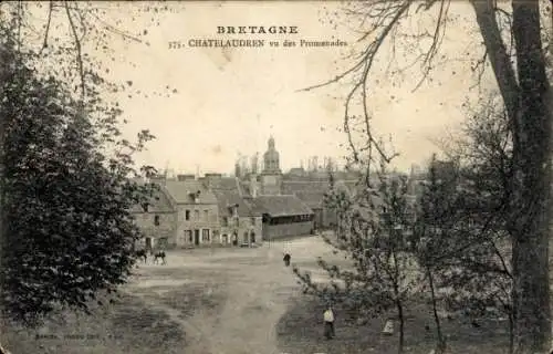Ak Châtelaudren Plouagat Cotes d'Amor, vu des Promenades