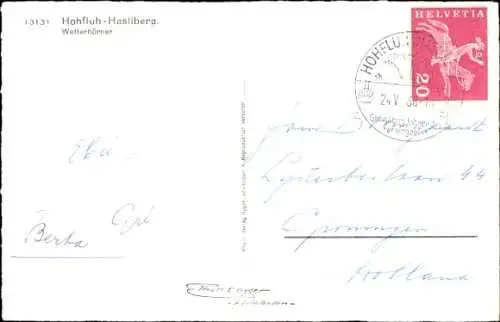 Ak Hohfluh Hasliberg Kt. Bern Schweiz, Wetterhörner