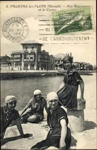 Ak Palavas les Flots Hérault, Nos Baigneuses, Casino