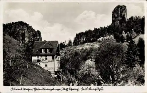 Ak Kurort  Rathen  Sächsische Schweiz, Haus Bergidyll