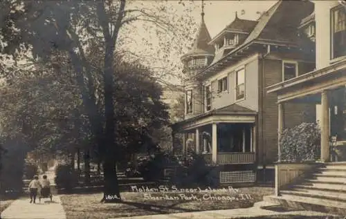 Ak Chicago Illinois USA, Sheridan Park, Malden St., Leland Av.