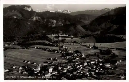 Ak Unterwössen in Oberbayern, Fliegeraufnahme