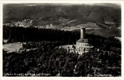 Ak Bilstein Untermaubach Kreuzau in der Eifel, Hohe Bracht, Fliegeraufnahme