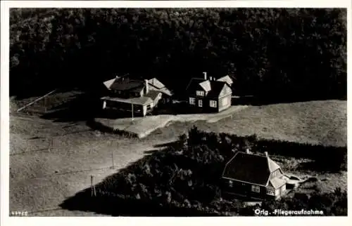Ak Breungeshain Schotten in Hessen, Hoherodskopf, Flugaufnahme, Gaststätten, W. Bender, Schotten,