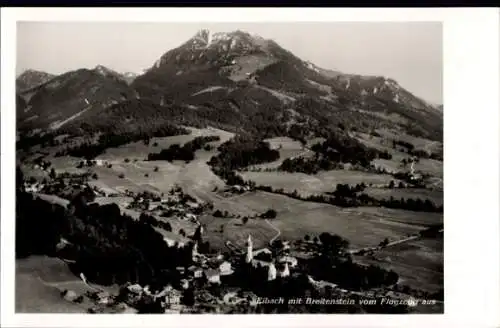 Ak Eibach Dillenburg in Hessen, Landschaftsaufnahme, Breitenstein im Hintergrund, Flugzeugperspek