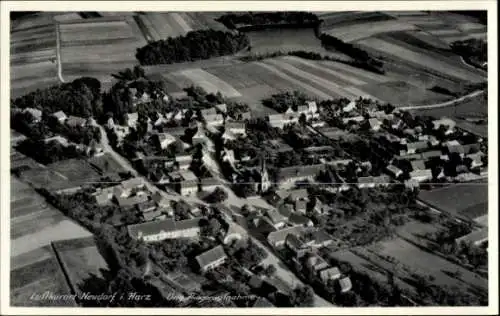 Ak Neudorf Harzgerode am Harz, Fliegeraufnahme
