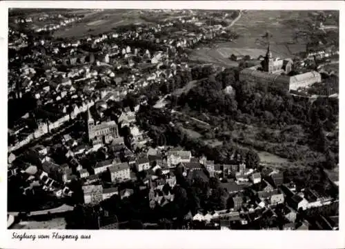 Ak Siegburg an der Sieg, Fliegeraufnahme