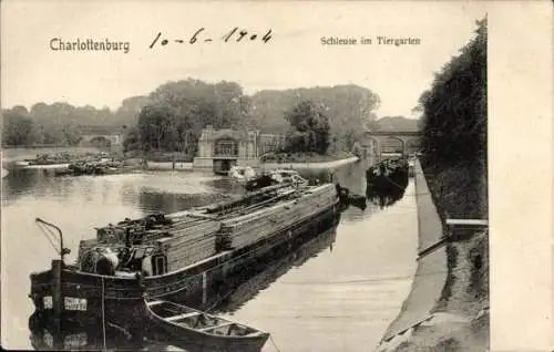 Ak Berlin Tiergarten, Schleuse