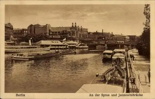 Ak Berlin Mitte, Spree, Jannowitzbrücke