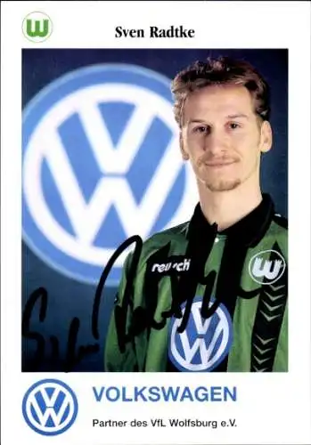 Autogrammkarte Fußballer Sven Radtke, VfL Wolfsburg, Autogramm