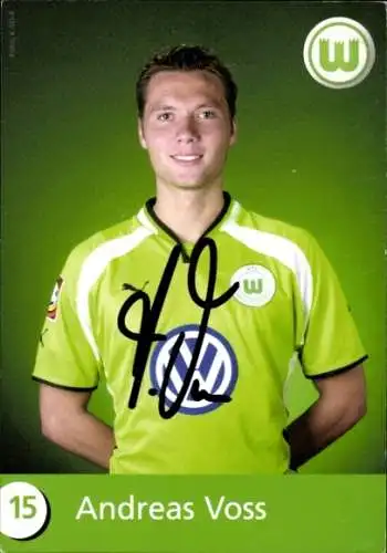 Autogrammkarte Fußballer Andreas Voss, VfL Wolfsburg, Autogramm