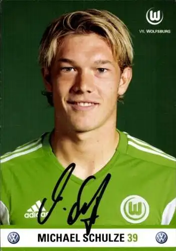Autogrammkarte Fußballer Michael Schulze, VfL Wolfsburg, Autogramm