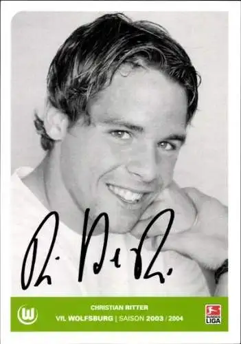 Autogrammkarte Fußballer Christian Ritter, VfL Wolfsburg, Autogramm