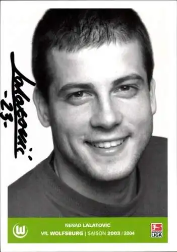 Autogrammkarte Fußballer Nenad Lalatovic, VfL Wolfsburg, Autogramm