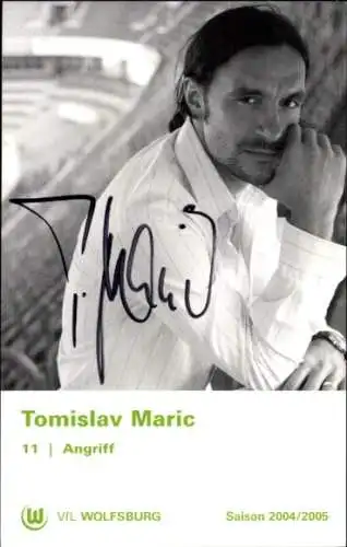 Autogrammkarte Fußballer Tomislav Maric, VfL Wolfsburg, Autogramm