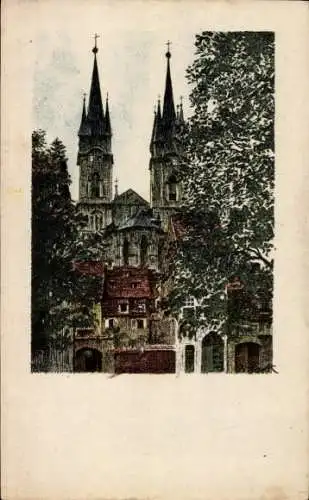 Künstler Ak Lark, B., Cheb Eger Reg. Karlsbad, Erzdekanalkirche