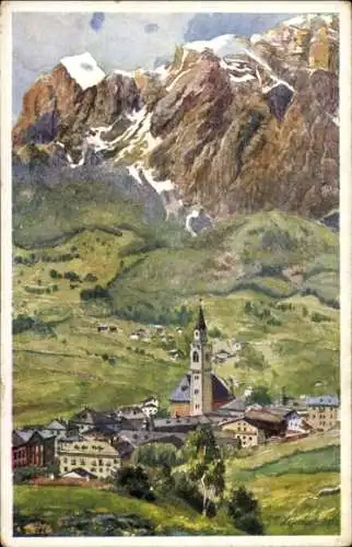 Ak Cortina d'Ampezzo Veneto, Gesamtansicht, Cofana