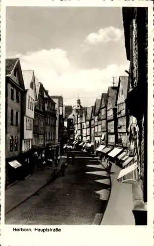 Ak Herborn in Hessen,  Hauptstraße,  Gebäude, Straßenansicht, schönes Wetter