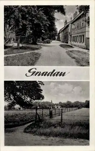Ak Gnadau Barby an der Elbe, Straßenpartie