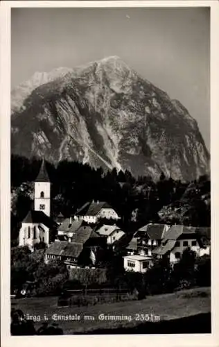 Ak Pürgg Steiermark, Ennstal, Teilansicht