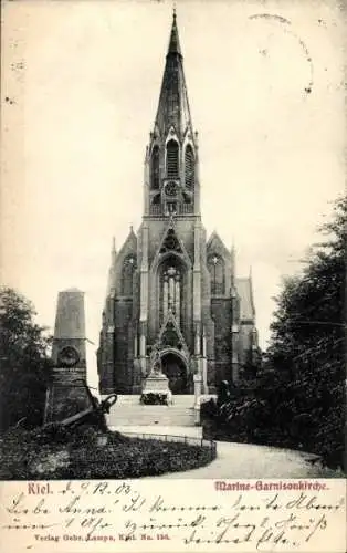 Ak Kiel, Marine-Garnisonkirche,  Architektur, 