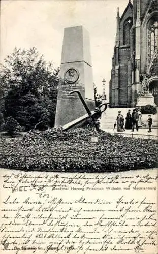 Ak Kiel, Denkmal Herzog Friedrich Wilhelm von Mecklenburg