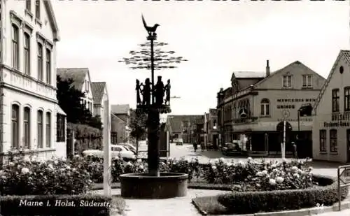 Ak Marne in Holstein Dithmarschen, Süderstraße, Geschäfte