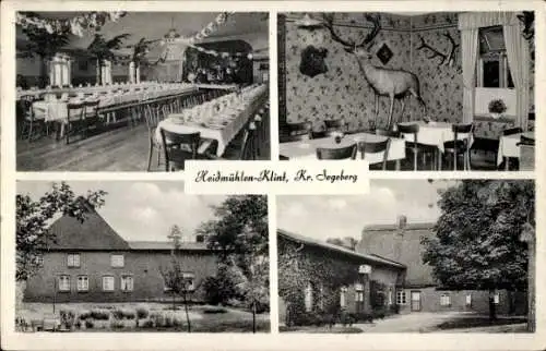 Ak Heidmühlen Klint in Schleswig Holstein, Gastwirtschaft Hinr. Pohlmann, Innenansicht