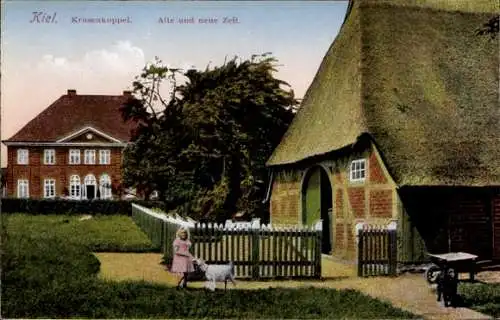 Ak Kiel, Krusenkoppel, Alte und neue Zeit