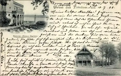 Ak Potsdam, Meierei, neuer Garten, russisches Blockhaus