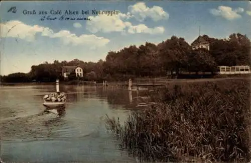 Ak Neuruppin in Brandenburg, Café Alsen