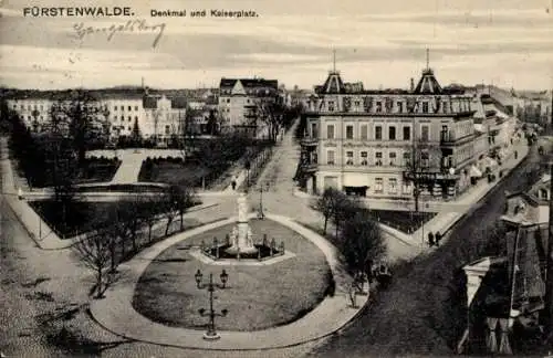 Ak Fürstenwalde an der Spree, Kaiserplatz, Denkmal