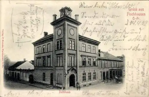 Ak Primorsk Fischhausen Ostpreußen, Rathaus