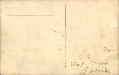 Foto Ak Weißig Freital in Sachsen, Juststraße, Anwohner