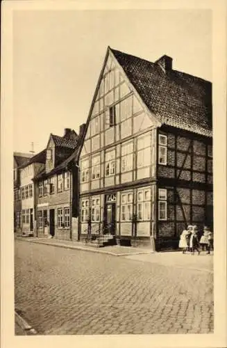 Ak Eutin in Ostholstein, Lübecker Straße, Fachwerkhaus