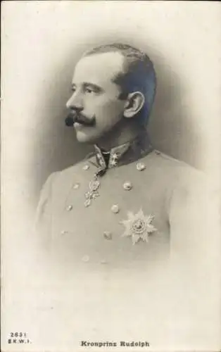 Ak Kronprinz Rudolph von Österreich Ungarn, Orden