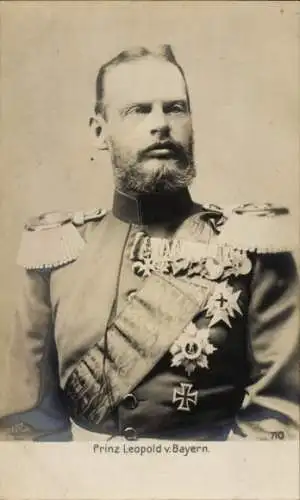 Ak Generalfeldmarschall Prinz Leopold von Bayern, Portrait in Uniform, Orden
